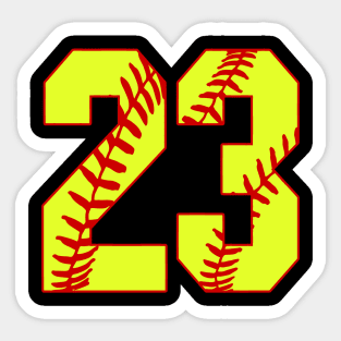 Fastpitch Softball Number 23 #23 Softball Shirt Jersey Uniform Favorite Player Biggest Fan Sticker
